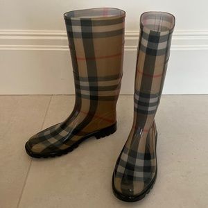 Burberry Rubber Mid-Calf Rain Boots